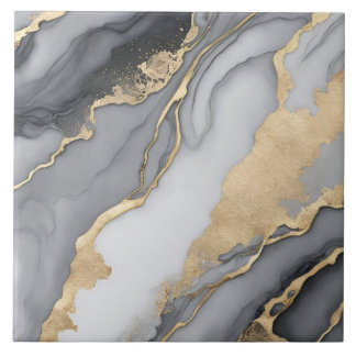 Azulejo Cerâmico Luxo Mármore Dourado Remoinho