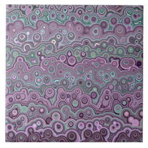 Azulejo Cerâmico M1 verde roxo padrão lindo