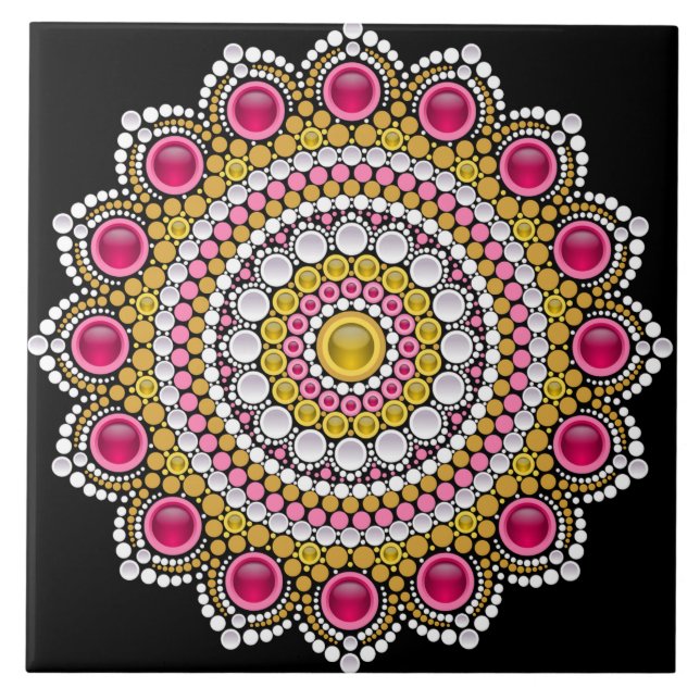 Azulejo Cerâmico Mandala (Frente)
