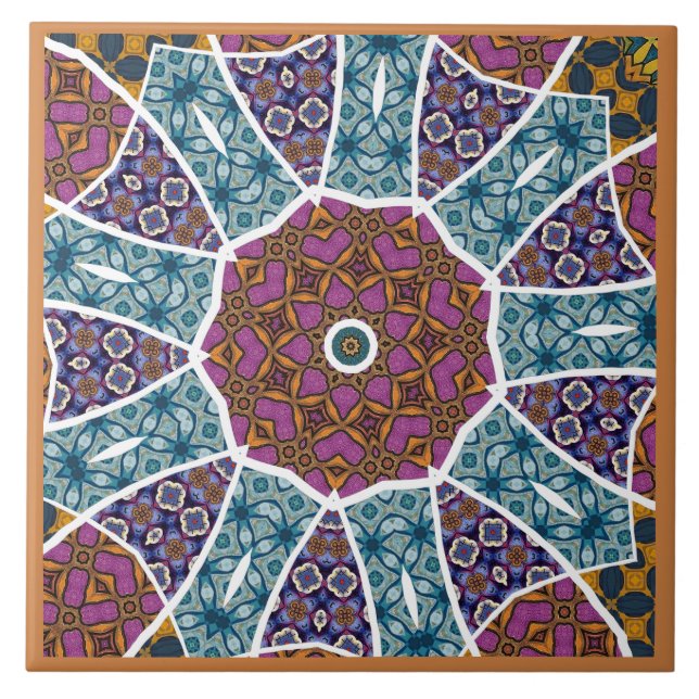 Azulejo Cerâmico Mandala Decorativo (Frente)