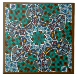 Azulejo Cerâmico Mandala Decorativo