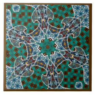 Azulejo Cerâmico Mandala Decorativo