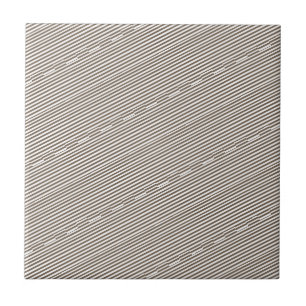 Azulejo Cerâmico Marrom e Branco Listrado Quadrado