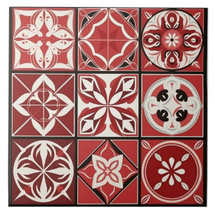 Azulejo Cerâmico Mediterrâneo Sem Costura: 9 Mini