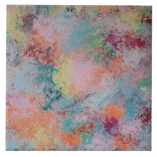 Azulejo cerâmico multicolor