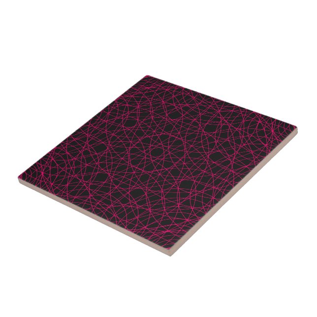 Azulejo cerâmico Neon Pink Grid Pattern - Personal (Lateral)