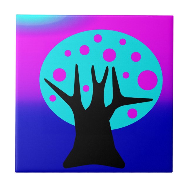 Azulejo cerâmico Neon Tree (Frente)