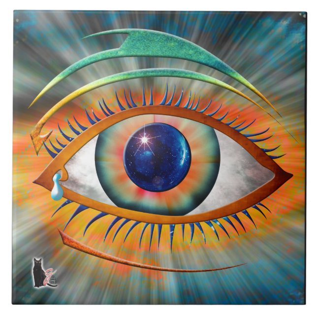 Azulejo cerâmico ocular de Odin (Frente)