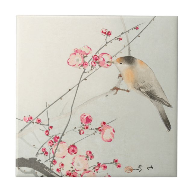 AZULEJO CERÂMICO: OHARA KOSON: SONGBIRD (Frente)