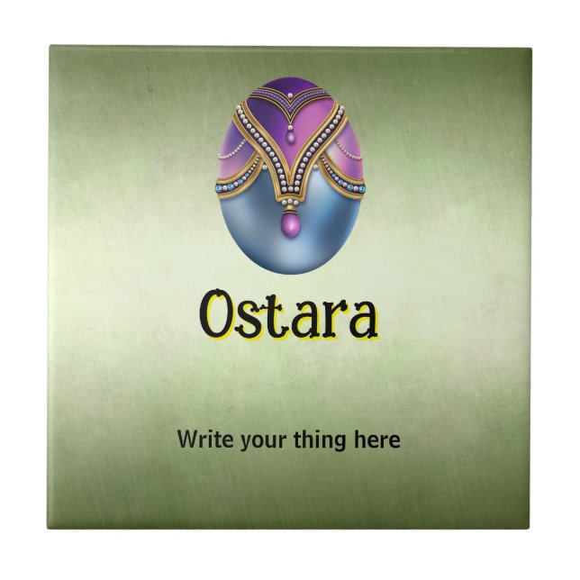 Azulejo Cerâmico Ostara Personalizável (Frente)