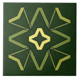 Azulejo cerâmico - Padrão texturizado amarelo e ve