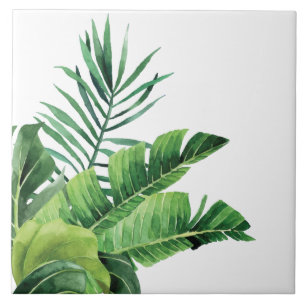 Azulejo cerâmico/Palmas tropicais trivet