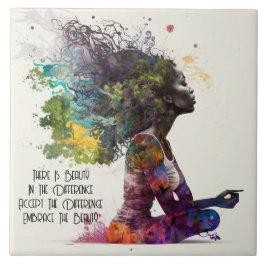 Azulejo cerâmico para mulheres inspiradas