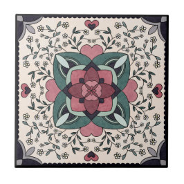 Azulejo cerâmico pequeno (4,25" x 4,25")