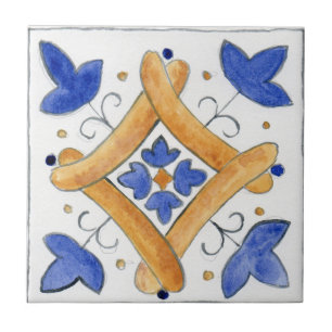Azulejo cerâmico pequeno inspirado na Sicília “Nap