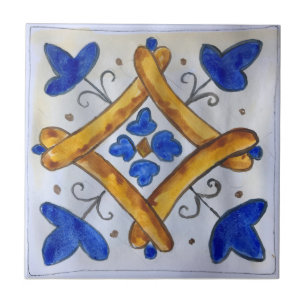 Azulejo cerâmico pequeno inspirado na Sicília “Nap