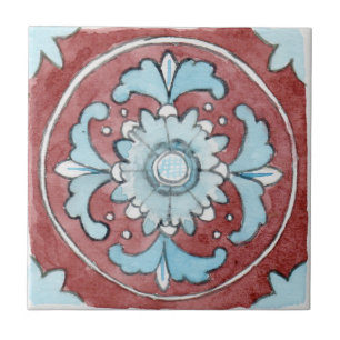 Azulejo cerâmico pequeno inspirado na Sicília “Núb