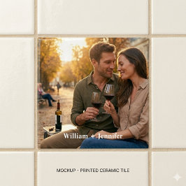 Azulejo Cerâmico Personalizado com Foto de Casal M