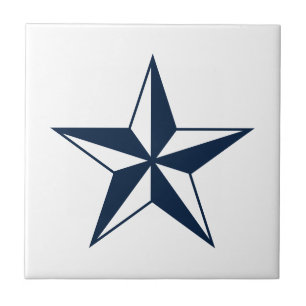 Azulejo cerâmico personalizado pequeno estrela náu