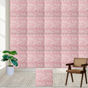 Azulejo cerâmico Pink Cherry Blossom