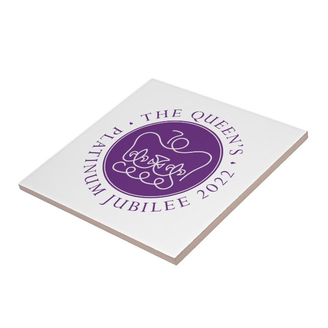 Azulejo cerâmico Platinum Jubilee da Rainha (Lateral)