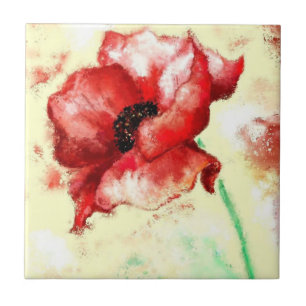 Azulejo Cerâmico Poppy - Pintura