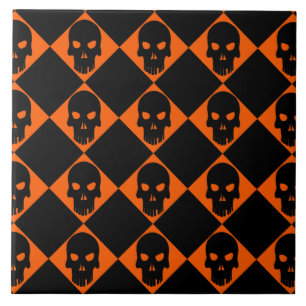 Azulejo cerâmico preto Halloween