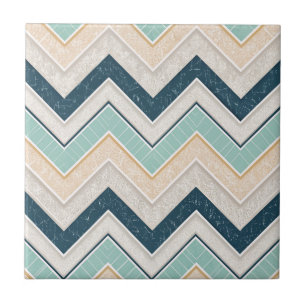 Azulejo Cerâmico Quadrado 10,8 cm com Padrão Chevr