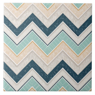 Azulejo Cerâmico Quadrado 6" com Padrão Chevron Ch