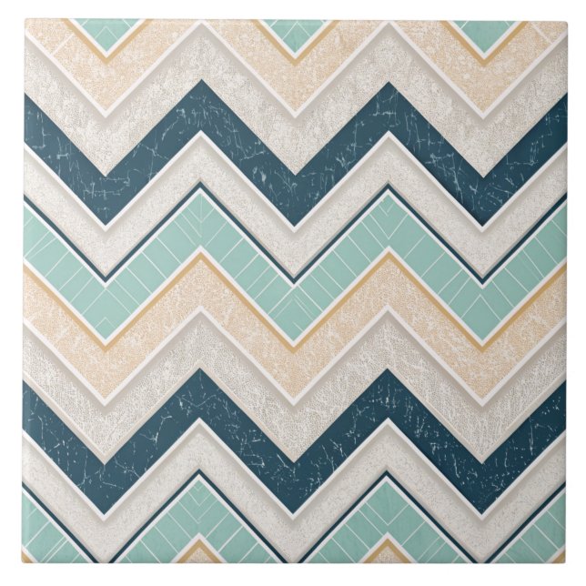 Azulejo Cerâmico Quadrado 6" com Padrão Chevron Ch (Frente)