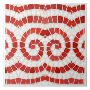 AZULEJO CERÂMICO QUADRADO DE 6" COM MOSAICO IÔNICO