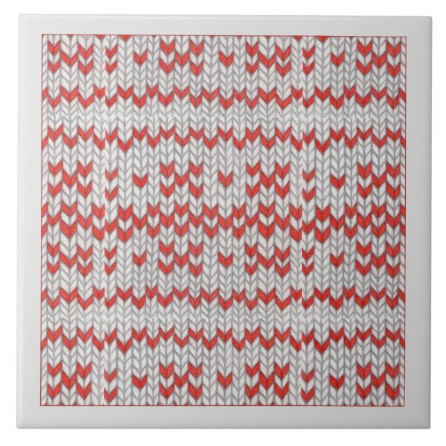 Azulejo Cerâmico RED NORDIC KNIT / Cinza (Frente)