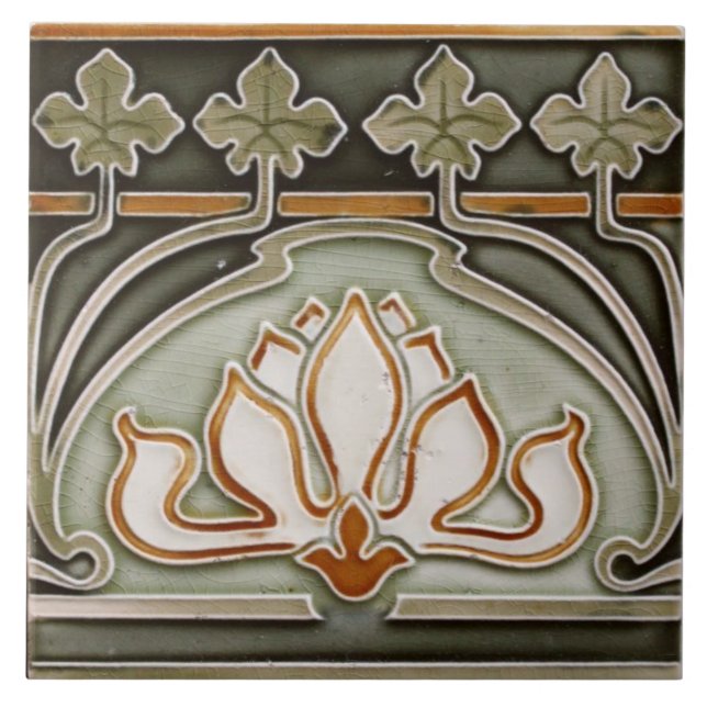 Azulejo cerâmico - Repo Art Nouveau Border (Frente)