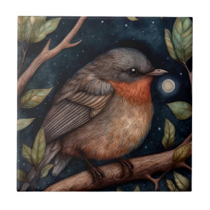Azulejo Cerâmico Robin Meia-Noite
