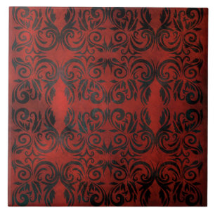 azulejo cerâmico romântico elegante preto mandala