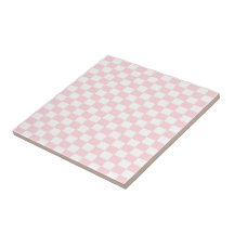Azulejo Cerâmico Rosa e Branco Quadrado