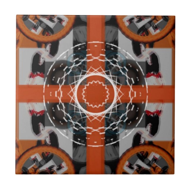 Azulejo cerâmico (rotação laranja de Adelaide) (Frente)
