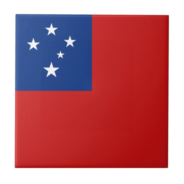 Azulejo cerâmico Samoa Flag (Frente)
