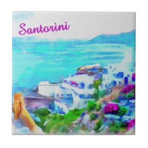 Azulejo cerâmico Santorini