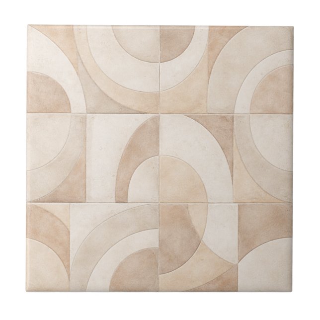 Azulejo Cerâmico Sem Costura Geométrico Suave (Frente)