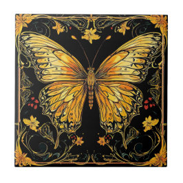 Azulejo cerâmico Showart Deco Nouveau Butterfly