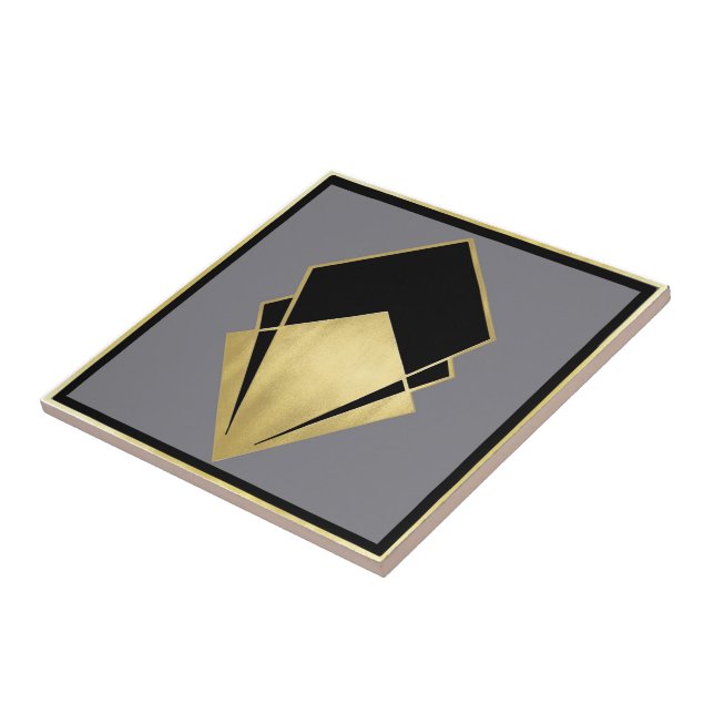 Azulejo cerâmico sofisticado Art Deco (Lateral)