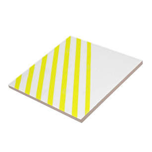 Azulejo cerâmico - Stripe Amarelo e Branco