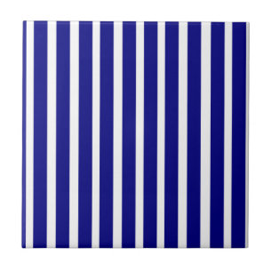 Azulejo cerâmico - Stripe Azul e Branco