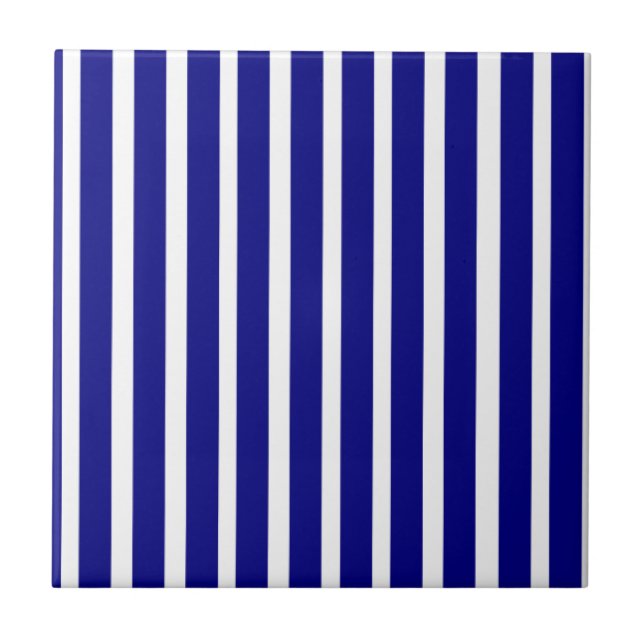 Azulejo cerâmico - Stripe Azul e Branco (Frente)