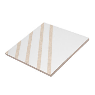 Azulejo cerâmico - Stripe bege e branco