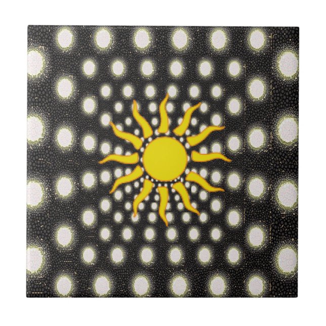 Azulejo cerâmico Sun (Frente)