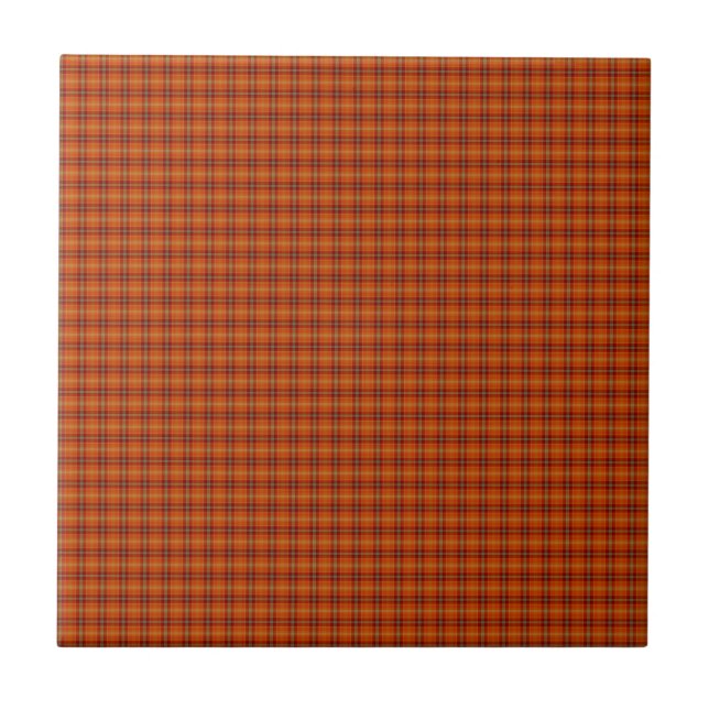 Azulejo Cerâmico Tartan Laranja (Frente)