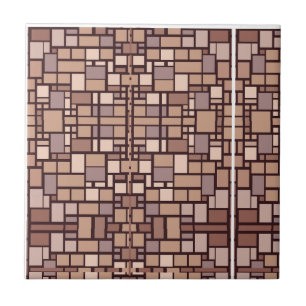 Azulejo Cerâmico Tons Terrosos Marrons Abstrato