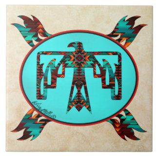 Azulejo cerâmico Tribal Thunderbird